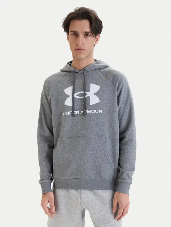 Under Armour Under Armour Majica dugih rukava Ua Rival Fleece Logo 1379758 Siva Loose Fit