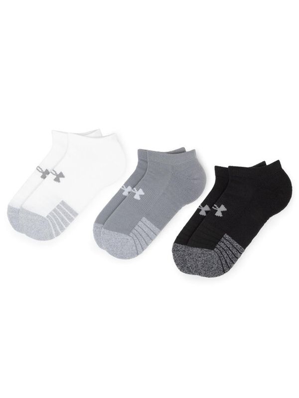 Under Armour Under Armour Set od 3 para unisex visokih čarapa Heatgear No Show Sock 1346755-035 Siva