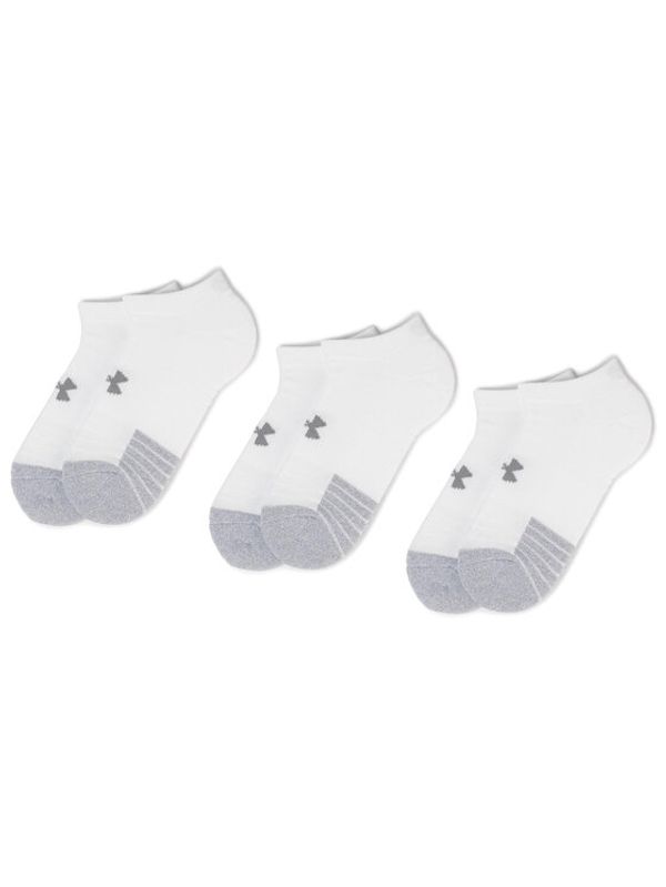Under Armour Under Armour Set od 3 para unisex visokih čarapa Heatgear No Show Sock 1346755-100 Bijela