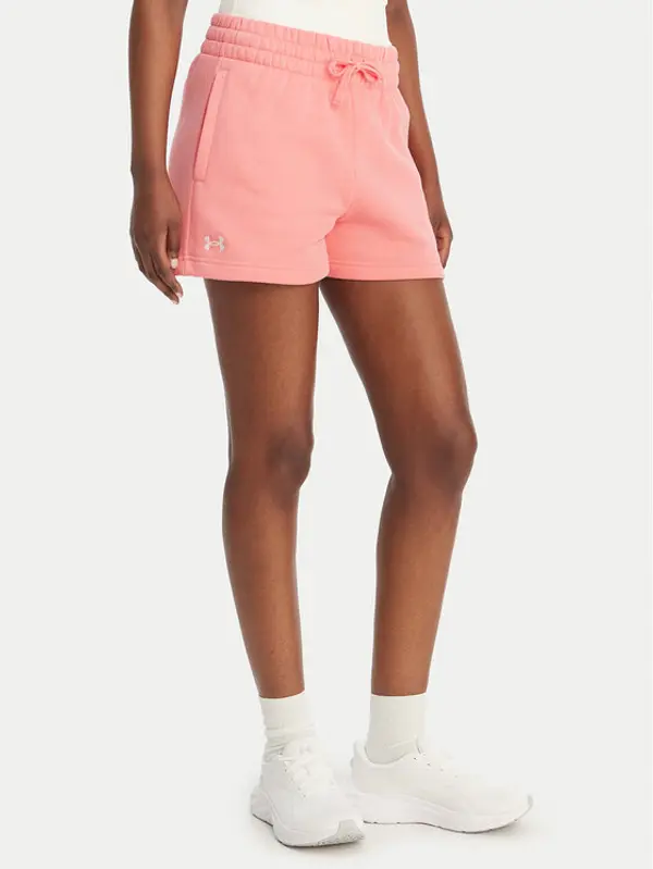 Under Armour Under Armour Sportske kratke hlače Rival Fleece Short 1382723 Ružičasta Loose Fit