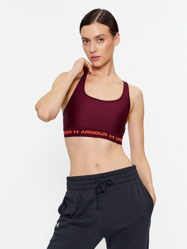 Under Armour Under Armour Sportski grudnjak Ua Crossback Mid Bra 1361034 Tamnocrvena Compression Fit