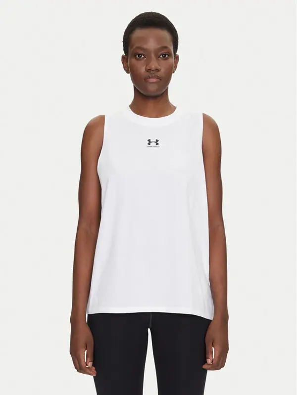 Under Armour Under Armour Tehnička majica Rival Muscle 1383659 Bijela Regular Fit