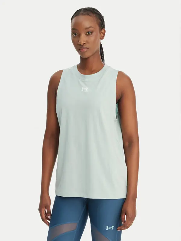 Under Armour Under Armour Tehnička majica Rival Muscle 1383659 Zelena Regular Fit
