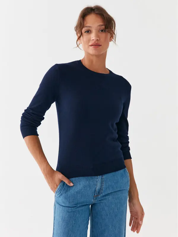 United Colors of Benetton United Colors Of Benetton Džemper 1002D1K01 Tamnoplava Regular Fit