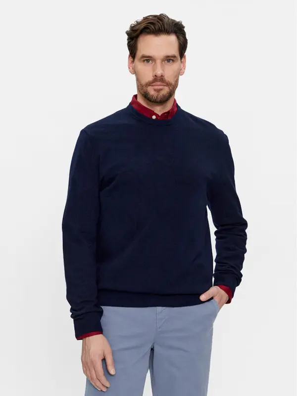 United Colors of Benetton United Colors Of Benetton Džemper 1002U1G34 Tamnoplava Regular Fit