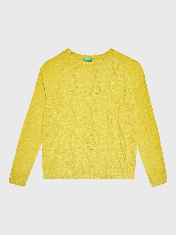 United Colors of Benetton United Colors Of Benetton Džemper 1027C101P Žuta Regular Fit