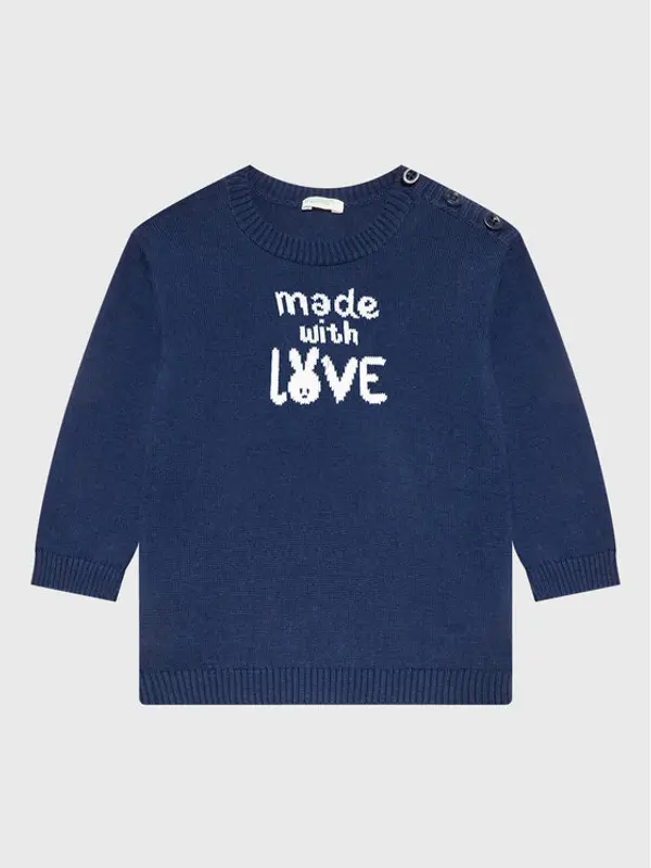 United Colors of Benetton United Colors Of Benetton Džemper 112CB1009 Tamnoplava Regular Fit