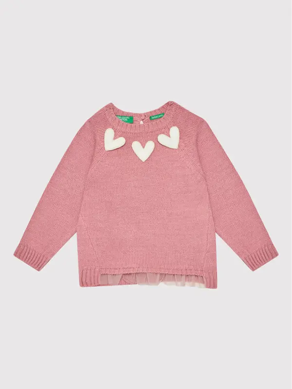 United Colors of Benetton United Colors Of Benetton Džemper 1176C1121 Ružičasta Regular Fit