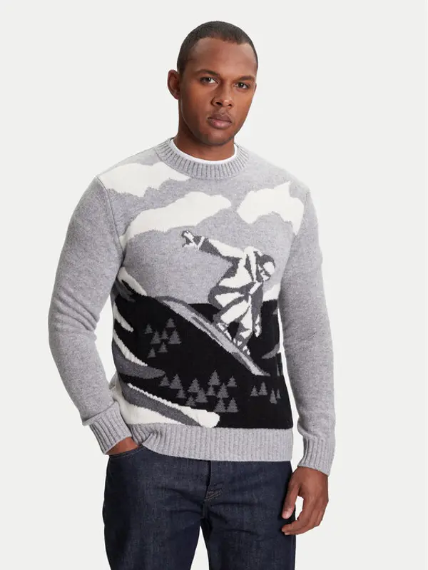 United Colors of Benetton United Colors Of Benetton Džemper 1244K108R Siva Regular Fit