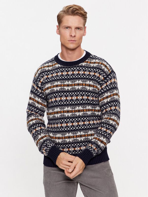 United Colors Of Benetton United Colors Of Benetton Džemper 1344K105Y Tamnoplava Regular Fit