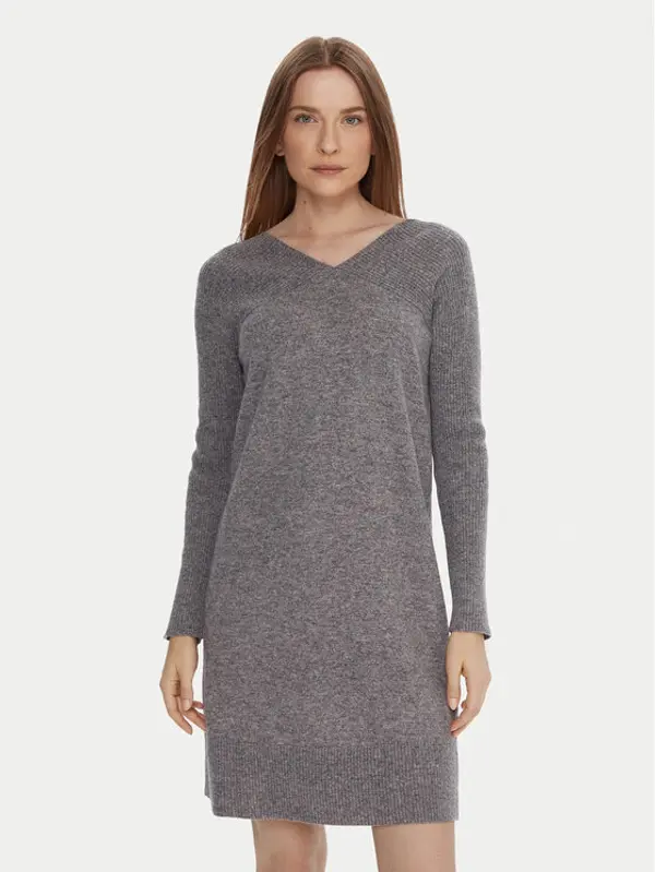 United Colors of Benetton United Colors Of Benetton Džemper haljina 1044DV02C Siva Relaxed Fit
