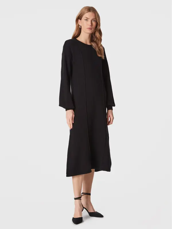 United Colors of Benetton United Colors Of Benetton Džemper haljina 1244DV00I Crna Relaxed Fit
