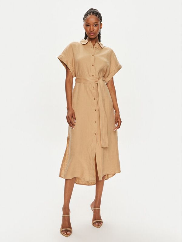 United Colors Of Benetton United Colors Of Benetton Haljina košulja 4AGHDV08R Bež Regular Fit