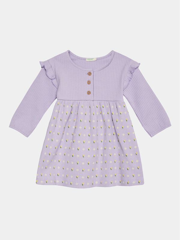 United Colors Of Benetton United Colors Of Benetton Haljina za svaki dan 37G4AV00B Ljubičasta Regular Fit