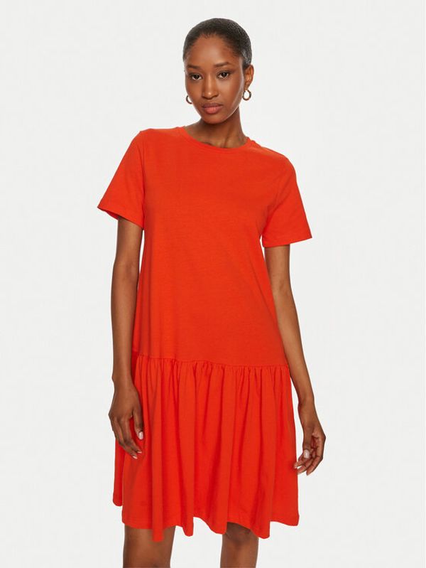 United Colors Of Benetton United Colors Of Benetton Haljina za svaki dan 3U53DV01H Crvena Relaxed Fit