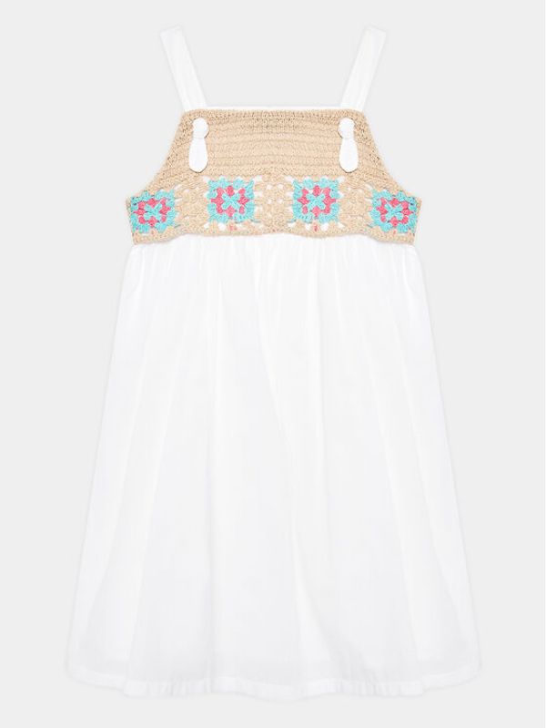 United Colors Of Benetton United Colors Of Benetton Haljina za svaki dan 4JO1CV01C Bijela Regular Fit