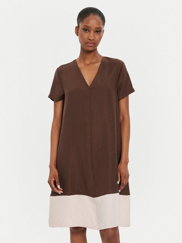 United Colors Of Benetton United Colors Of Benetton Haljina za svaki dan 4O79DV0AO Smeđa Regular Fit