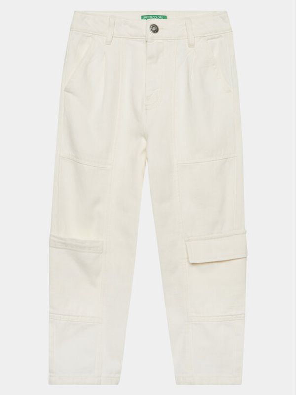 United Colors Of Benetton United Colors Of Benetton Hlače 42C2CF02X Écru Regular Fit