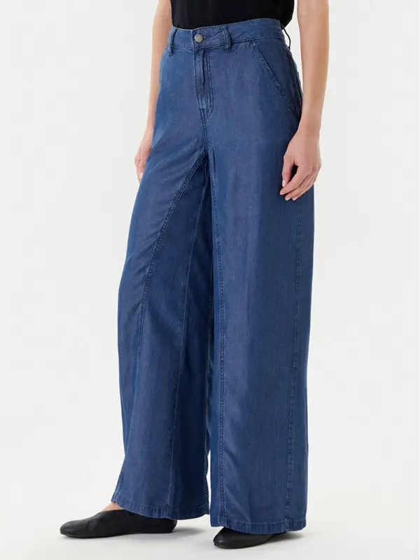 United Colors of Benetton United Colors Of Benetton Hlače 4KHNDF09L Plava Wide Leg