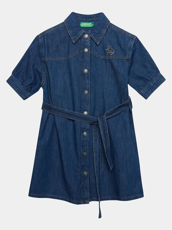 United Colors Of Benetton United Colors Of Benetton Jeans haljina 4AD6CV025 Plava Regular Fit