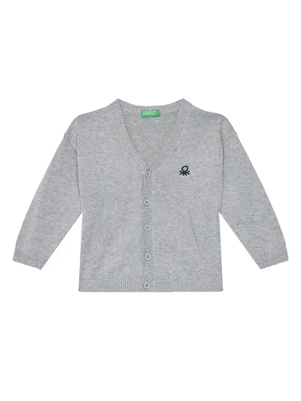 United Colors of Benetton United Colors Of Benetton Kardigan 120YG600G Siva Regular Fit