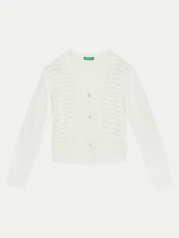 United Colors of Benetton United Colors Of Benetton Kardigan 1370C601Q Bijela Regular Fit
