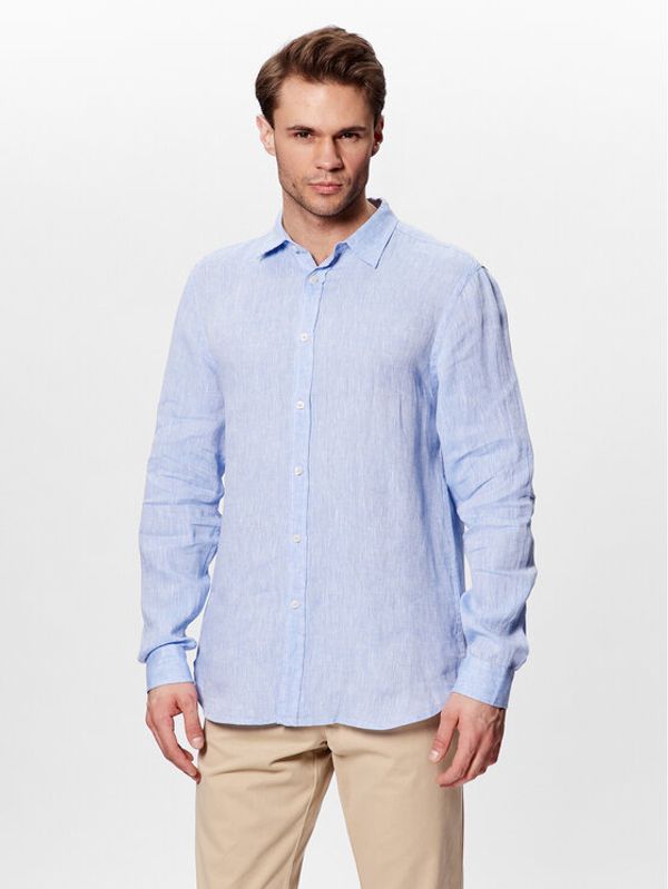 United Colors Of Benetton United Colors Of Benetton Košulja 5BKU5QJG8 Svijetloplava Regular Fit