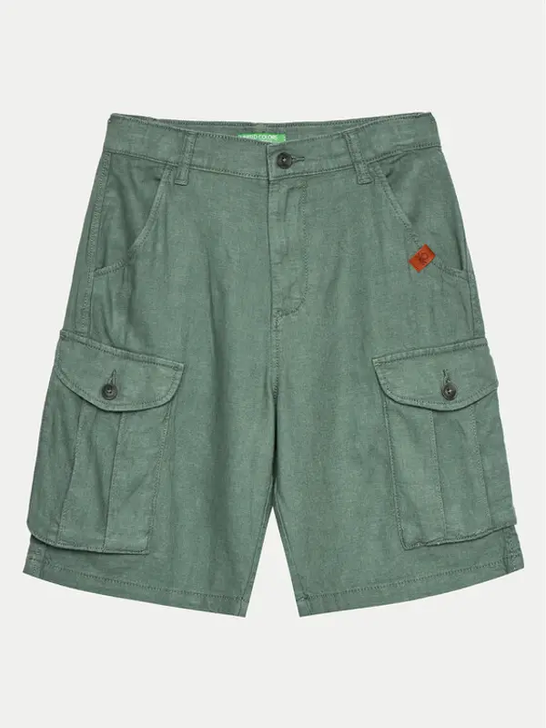 United Colors of Benetton United Colors Of Benetton Kratke hlače 424RC902X Zelena Regular Fit