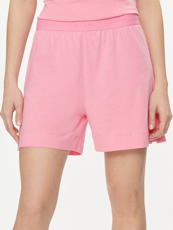 United Colors Of Benetton United Colors Of Benetton Kratke pidžama hlače 30963900F Ružičasta Regular Fit
