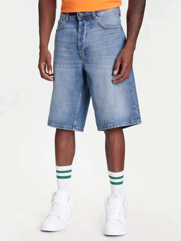 United Colors of Benetton United Colors Of Benetton Kratke traperice 4AW7U9018 Plava Relaxed Fit