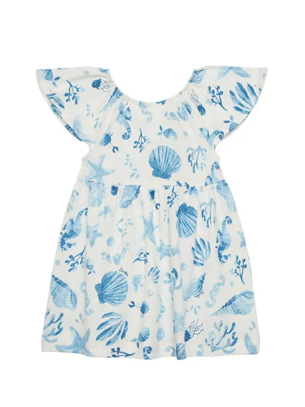 United Colors of Benetton United Colors Of Benetton Ljetna haljina 34VAGV010 Plava Relaxed Fit