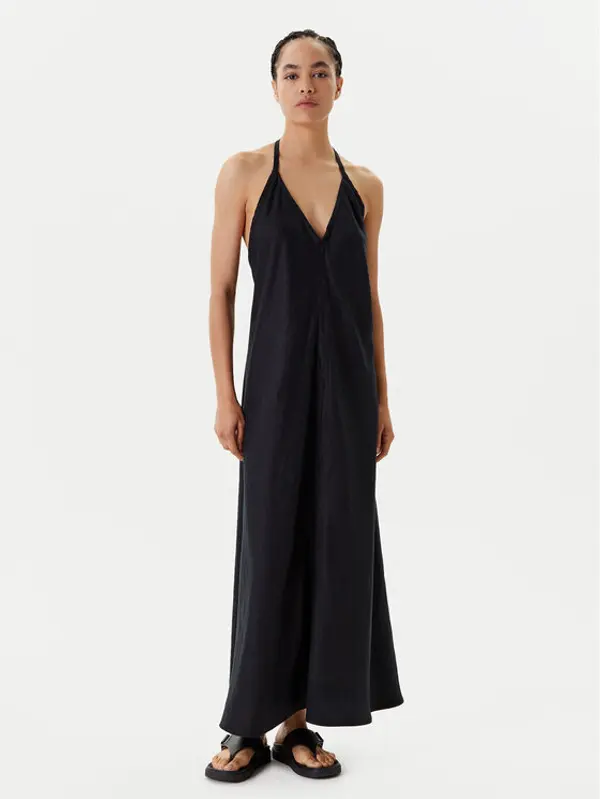 United Colors of Benetton United Colors Of Benetton Ljetna haljina 4AGHDV0BF Crna Regular Fit