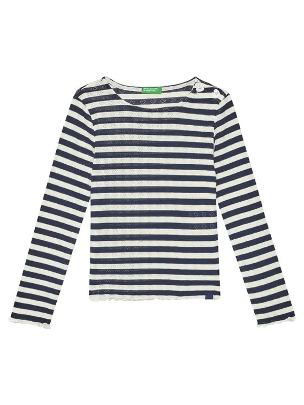 United Colors of Benetton United Colors Of Benetton Majica 33LQC10OM Tamnoplava Regular Fit