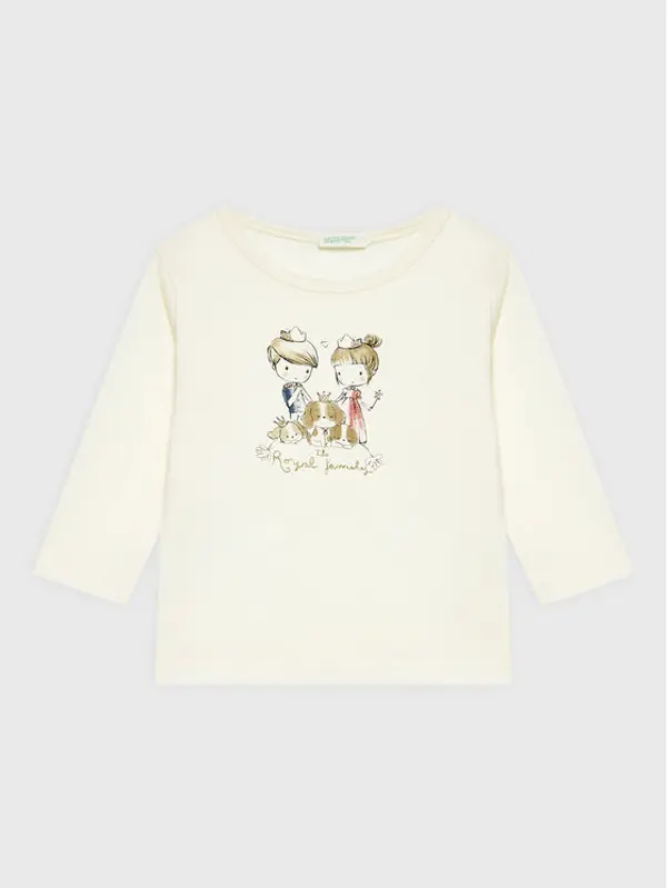 United Colors of Benetton United Colors Of Benetton Majica 3ATNA101A Bež Regular Fit