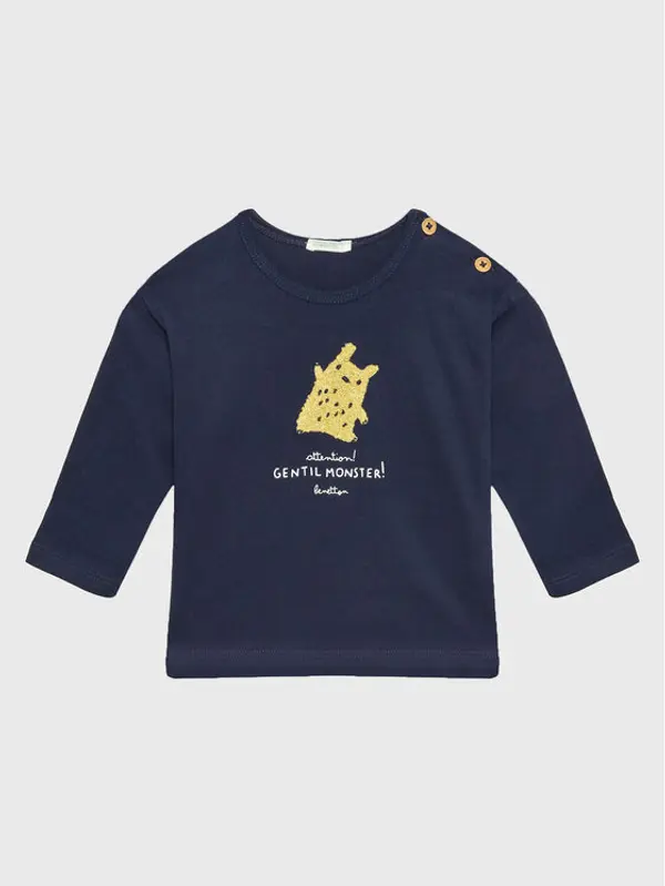 United Colors of Benetton United Colors Of Benetton Majica 3ATNA101R Tamnoplava Regular Fit