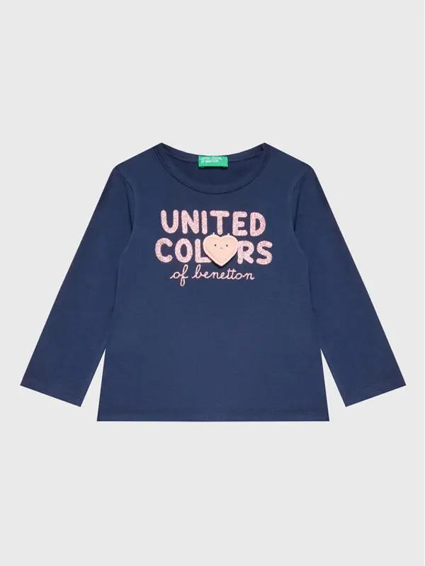 United Colors of Benetton United Colors Of Benetton Majica 3ATNG105X Tamnoplava Regular Fit