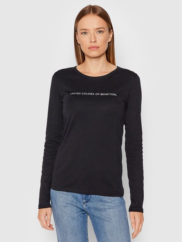 United Colors Of Benetton United Colors Of Benetton Majica 3GA2E16G0 Crna Regular Fit