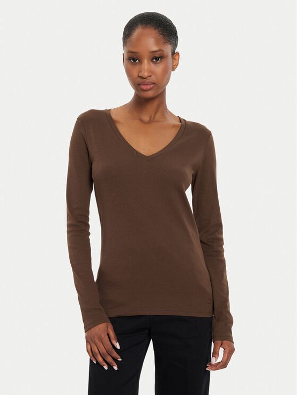 United Colors Of Benetton United Colors Of Benetton Majica 3GA2E4245 Smeđa Regular Fit