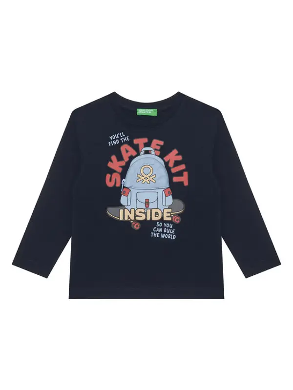 United Colors of Benetton United Colors Of Benetton Majica 3I1XG10KQ Tamnoplava Regular Fit