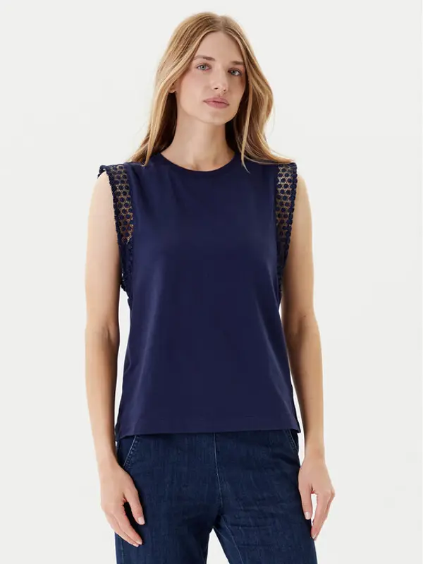United Colors of Benetton United Colors Of Benetton Majica 3IFVD10AC Tamnoplava Regular Fit