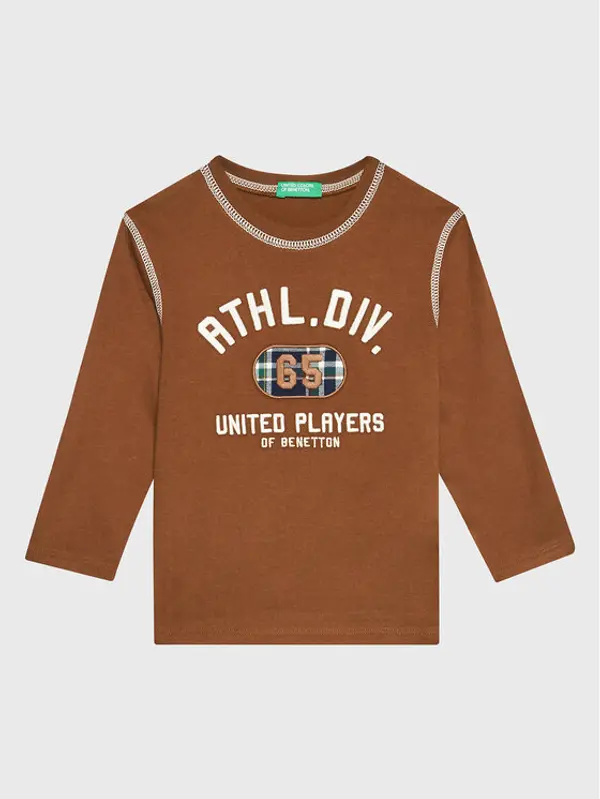 United Colors of Benetton United Colors Of Benetton Majica 3VR5G106G Smeđa Regular Fit