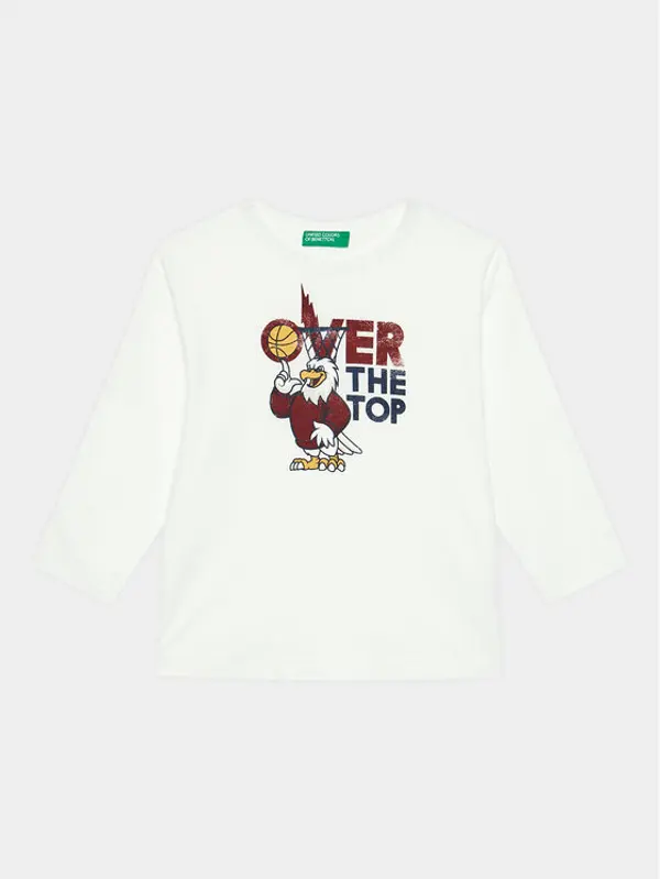 United Colors of Benetton United Colors Of Benetton Majica 3VR5G10CD Bijela Regular Fit