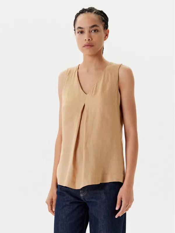 United Colors of Benetton United Colors Of Benetton Majica 5BMLDQ06W Bež Regular Fit