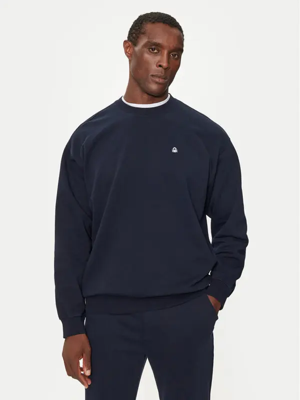 United Colors of Benetton United Colors Of Benetton Majica dugih rukava 342ZU1093 Tamnoplava Regular Fit