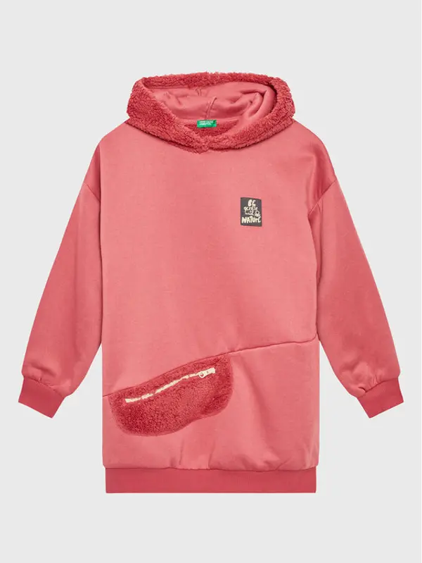 United Colors of Benetton United Colors Of Benetton Majica dugih rukava 34NEC201W Ružičasta Loose Fit