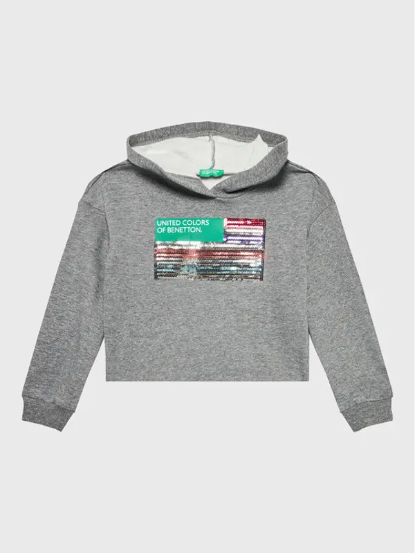 United Colors of Benetton United Colors Of Benetton Majica dugih rukava 35TMC201N Siva Relaxed Fit