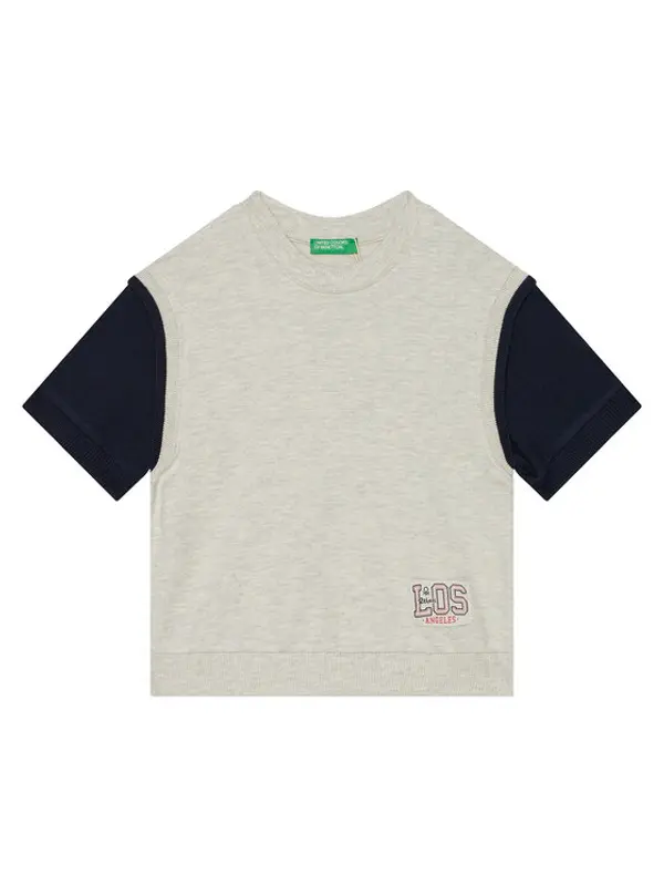 United Colors of Benetton United Colors Of Benetton Majica dugih rukava 3BC1G10IN Siva Regular Fit