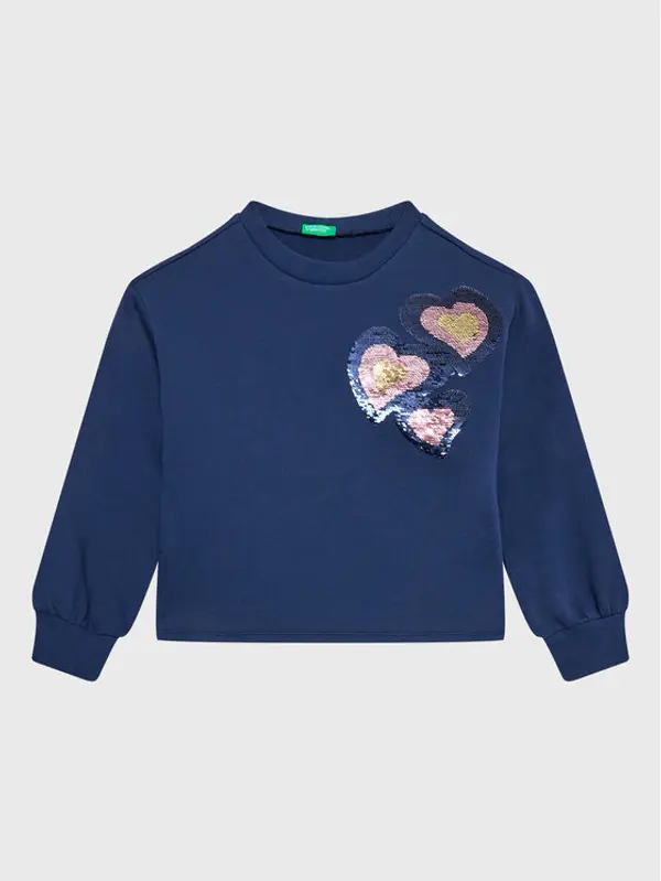 United Colors of Benetton United Colors Of Benetton Majica dugih rukava 3J68C10AN Tamnoplava Regular Fit