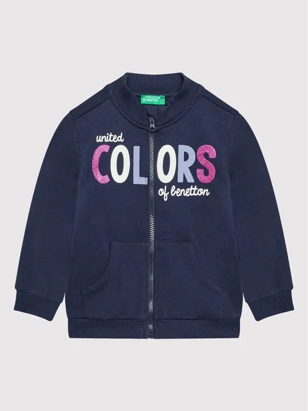 United Colors of Benetton United Colors Of Benetton Majica dugih rukava 3J70G500V Tamnoplava Regular Fit