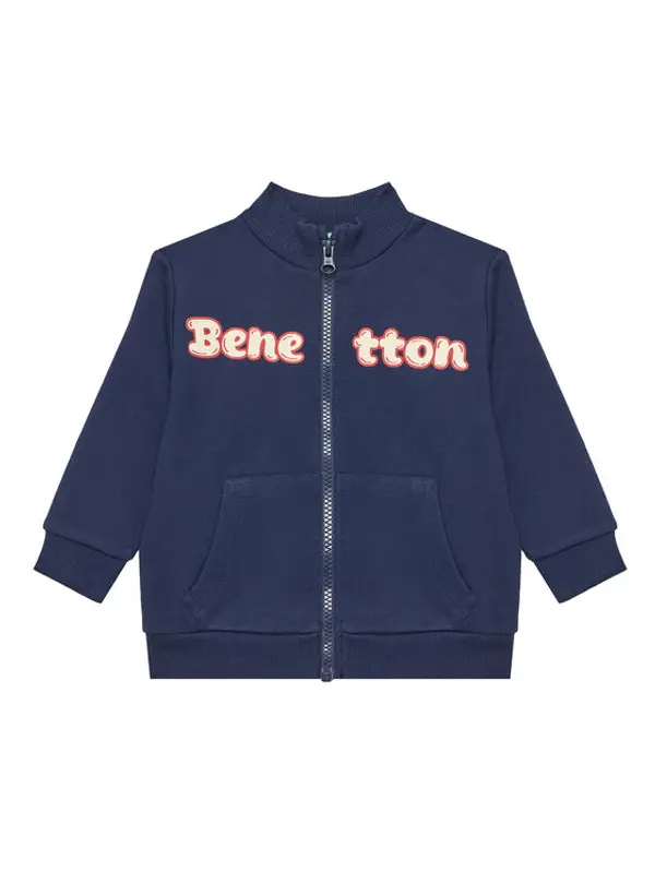 United Colors of Benetton United Colors Of Benetton Majica dugih rukava 3J70G503M Tamnoplava Regular Fit